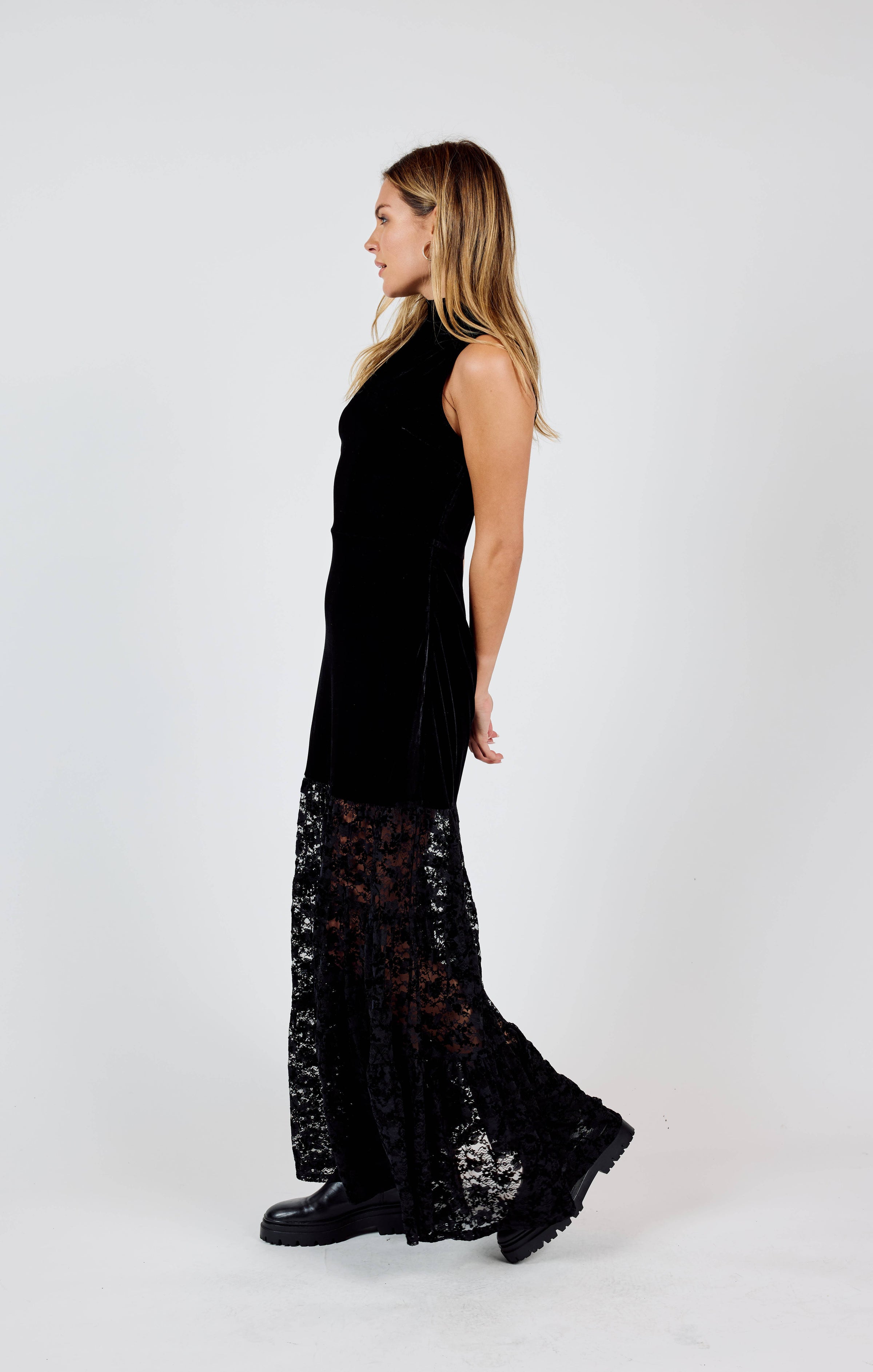 briarwood white lace ruffled midi dress First Dance Lace Ruffle Midi Dress main image 0